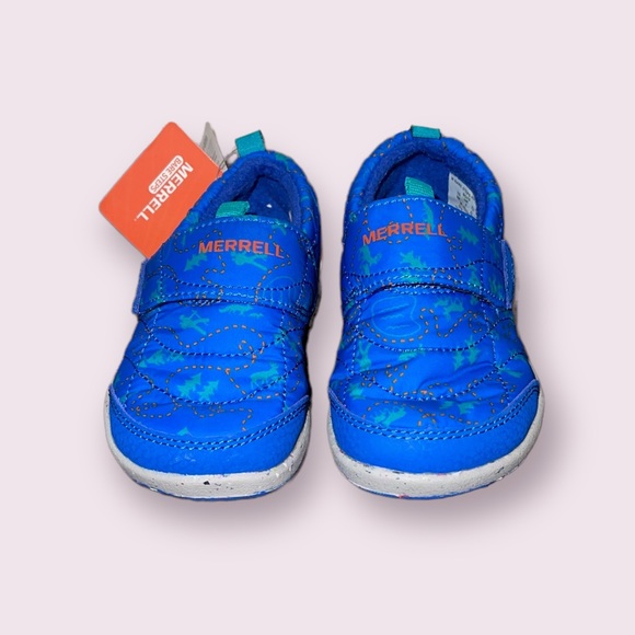 Merrell Shoes Nwt Merrell Baby Bare Steps Hit Moc Blue Velcro Shoes